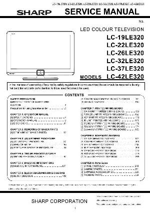 Сервисная инструкция Sharp LC-19LE320, LC-22LE320, LC-26LE320, LC-32LE320, LC-37LE320, LC-43LE320 ― Manual-Shop.ru
