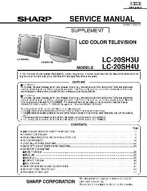 Сервисная инструкция Sharp LC-20SH3, LC-20SH4U ― Manual-Shop.ru
