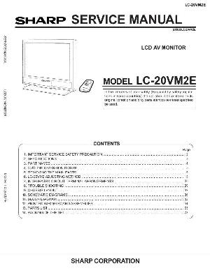 Сервисная инструкция Sharp LC-20VM2E ― Manual-Shop.ru