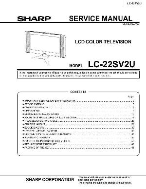 Сервисная инструкция Sharp LC-22SV2U ― Manual-Shop.ru