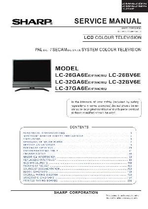 Сервисная инструкция Sharp LC-26GA6E, LC-32GA6E, LC-37GA6E ― Manual-Shop.ru