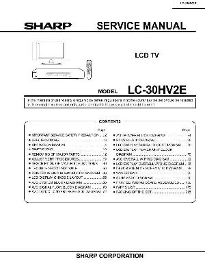 Сервисная инструкция Sharp LC-30HV2E ― Manual-Shop.ru