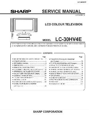 Сервисная инструкция Sharp LC-30HV4E ― Manual-Shop.ru