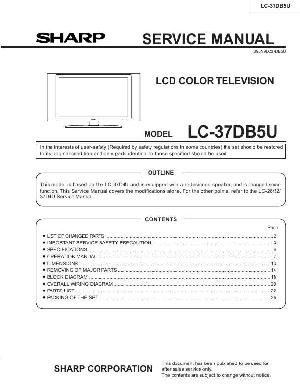 Сервисная инструкция Sharp LC-37DB5U ― Manual-Shop.ru