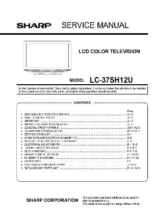 Сервисная инструкция Sharp LC-37SH12U ― Manual-Shop.ru