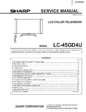 Сервисная инструкция Sharp LC-45GD4U ― Manual-Shop.ru