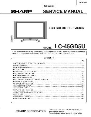 Сервисная инструкция Sharp LC-45GD5U ― Manual-Shop.ru