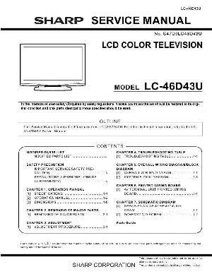 Сервисная инструкция Sharp LC-46D43U ― Manual-Shop.ru