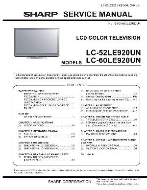 Сервисная инструкция Sharp LC-52LE920UN, LC-60LE920UN ― Manual-Shop.ru