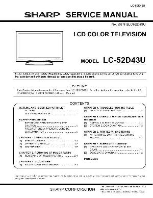 Сервисная инструкция Sharp LC-52D43U ― Manual-Shop.ru