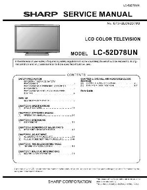 Сервисная инструкция Sharp LC-52D78UN ― Manual-Shop.ru