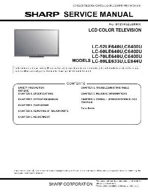 Сервисная инструкция Sharp LC-52LE640U, LC-60LE640U, LC-70LE640U ― Manual-Shop.ru