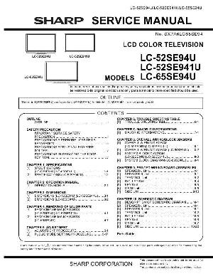 Сервисная инструкция Sharp LC-52SE94, LC-52SE941, LC-65SE94 ― Manual-Shop.ru