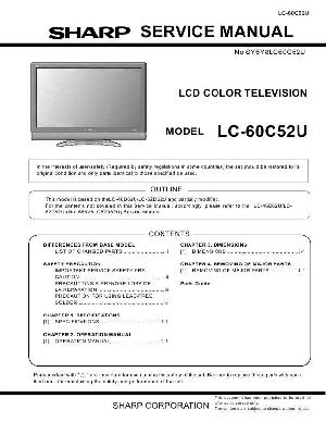 Сервисная инструкция Sharp LC-60C52U ― Manual-Shop.ru