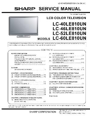Сервисная инструкция Sharp LC-60LE810UN ― Manual-Shop.ru