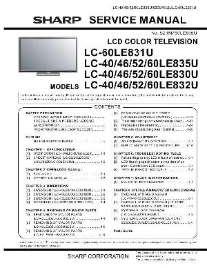 Сервисная инструкция Sharp LC-60LE831U ― Manual-Shop.ru