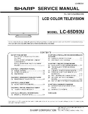 Сервисная инструкция Sharp LC-65D93U ― Manual-Shop.ru