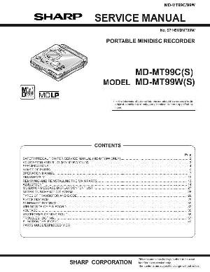 Сервисная инструкция Sharp MD-MT99W ― Manual-Shop.ru