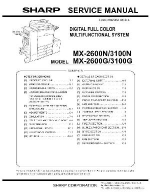 Сервисная инструкция Sharp MX-2600, 3100 ― Manual-Shop.ru