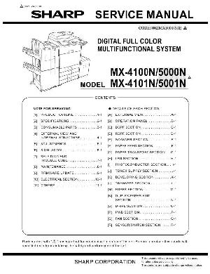 Сервисная инструкция Sharp MX-4100N, 4101N, 5000N, 5001N ― Manual-Shop.ru