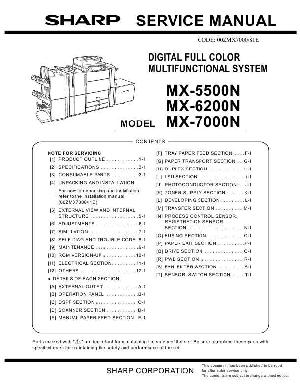 Сервисная инструкция Sharp MX-5500N, 6200N, 7000N ― Manual-Shop.ru