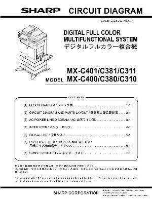 Сервисная инструкция Sharp MX-C310, C311, C380, C381, C400, C401 CIRCUIT DIAGRAMS ― Manual-Shop.ru