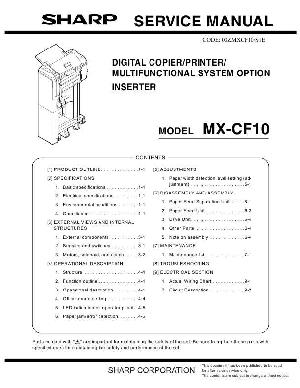 Сервисная инструкция Sharp MX-CF10 ― Manual-Shop.ru