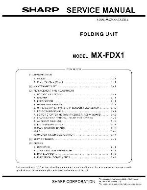 Сервисная инструкция Sharp MX-FDX1 ― Manual-Shop.ru