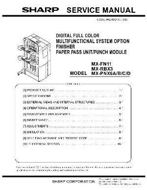 Сервисная инструкция Sharp MX-FN11, RBX3, PNX6 ― Manual-Shop.ru