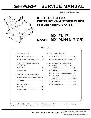 Сервисная инструкция Sharp MX-FN17, PN11 ― Manual-Shop.ru