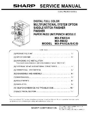 Сервисная инструкция Sharp MX-FNX3, FNX4, PNX2, RBX2 ― Manual-Shop.ru