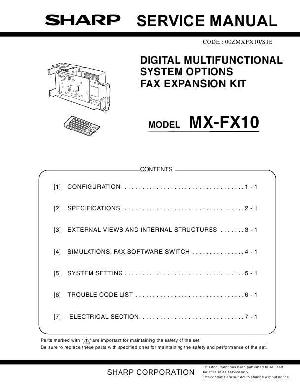 Сервисная инструкция Sharp MX-FX10 ― Manual-Shop.ru