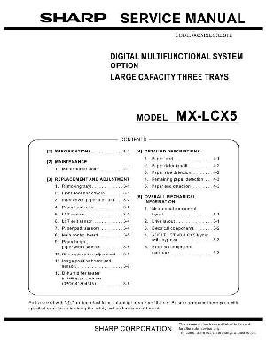 Сервисная инструкция Sharp MX-LCX5 ― Manual-Shop.ru