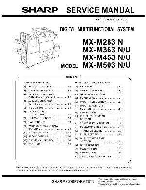 Сервисная инструкция Sharp MX-M283, M363, M453, M503 ― Manual-Shop.ru