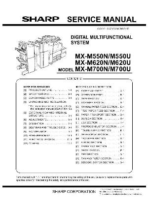 Сервисная инструкция Sharp MX-M550N-U, M620N-U, M700N-U ― Manual-Shop.ru
