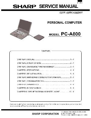 Сервисная инструкция Sharp PC-A800 ― Manual-Shop.ru