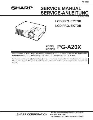 Сервисная инструкция Sharp PG-A20X ― Manual-Shop.ru