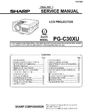 Сервисная инструкция Sharp PG-C30XU ― Manual-Shop.ru