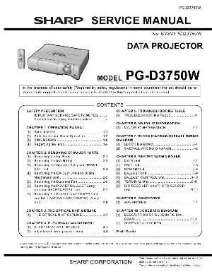 Сервисная инструкция Sharp PG-D3750W ― Manual-Shop.ru