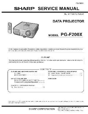 Сервисная инструкция Sharp PG-F200X ― Manual-Shop.ru