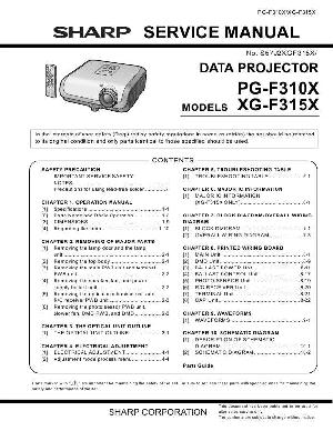Сервисная инструкция Sharp PG-F310, XG-F315X ― Manual-Shop.ru