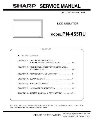 Сервисная инструкция Sharp PN-455RU ― Manual-Shop.ru