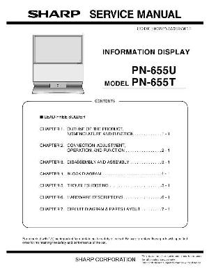 Сервисная инструкция Sharp PN-655U T ― Manual-Shop.ru