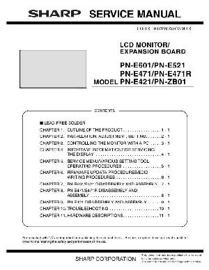 Сервисная инструкция Sharp PN-E421 E471 E521 E601 ZB01 ― Manual-Shop.ru