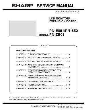 Сервисная инструкция Sharp PN-E601 PN-E521 PN-ZB01 ― Manual-Shop.ru