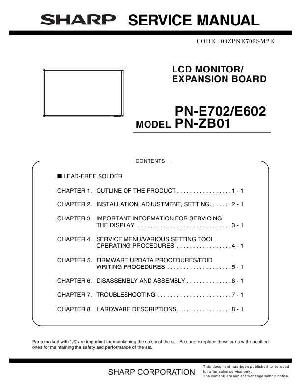 Сервисная инструкция Sharp PN-E702 PN-E602 PN-ZB01 ― Manual-Shop.ru