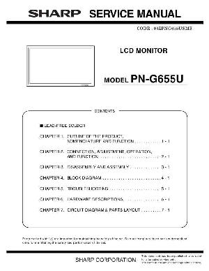 Сервисная инструкция Sharp PN-G655U ― Manual-Shop.ru