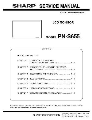 Сервисная инструкция Sharp PN-S655 ― Manual-Shop.ru