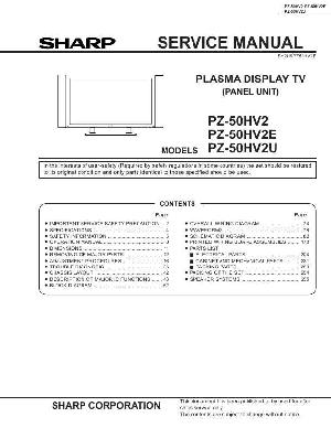 Сервисная инструкция Sharp PZ-50HV2 ― Manual-Shop.ru