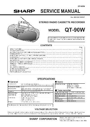 Сервисная инструкция Sharp QT-90W ― Manual-Shop.ru